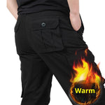 Extra Thick Warm Men's Fleece Overalls – Winter Multi-Pocket Cotton Work Pants