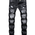 Men’s Vintage Distressed Denim Jeans – Casual Cotton Trousers for Streetwear and Everyday Style