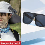 Outdoor Wide Brim Sun Hat With Solar Fan – USB Charging, Adjustable, Breathable, Waterproof, Windproof, Summer Fishing Hat