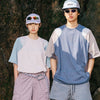Men's Patchwork Contrast Color Sports T-shirt | Loose Fit Cotton Blend Summer Top