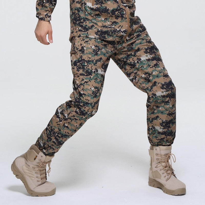 Outdoor Men's Fleece Soft Shell Pants – Waterproof, Windproof & Breathable Hiking Pants