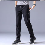 Men's Drawstring Trousers – Thin Casual Pants Korean Style Loose Straight Sweatpants for Summer