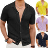 Summer Cool Hollow Men’s Shirt | Lightweight Breathable Short Sleeve Cardigan Top