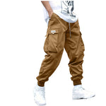 Men’s Multi-Pocket Cargo Pants – Casual Hip-Hop Drawstring Trousers for Outdoor, Streetwear, and Sports