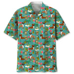 Trendy Cool Vintage Printed Shirt for Men – Slim Fit Short Sleeve Summer Fashion