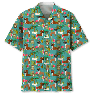 Trendy Cool Vintage Printed Shirt for Men – Slim Fit Short Sleeve Summer Fashion