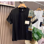 Men’s Summer Color Matching T-shirt | Slim Fit Camouflage Work Style Top