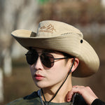 Men’s Large Brim Outdoor Hat – Mountaineering, Fishing & Travel | Breathable, Sunscreen, Flat Top Visor Hat