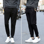Men’s Casual Slim Sweatpants – Comfortable Polyester Lounge Pants for Everyday Wear and Leisure
