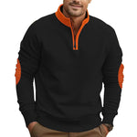 Stand Collar Half Zip Pullover Long Sleeve Coat – Casual Loose Fit Men’s Outerwear
