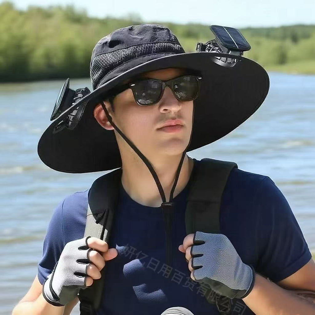 Men’s Big Brim Fishing Hat – Acrylic Dome Hat with UV Protection | Breathable Summer Sunshade Hat