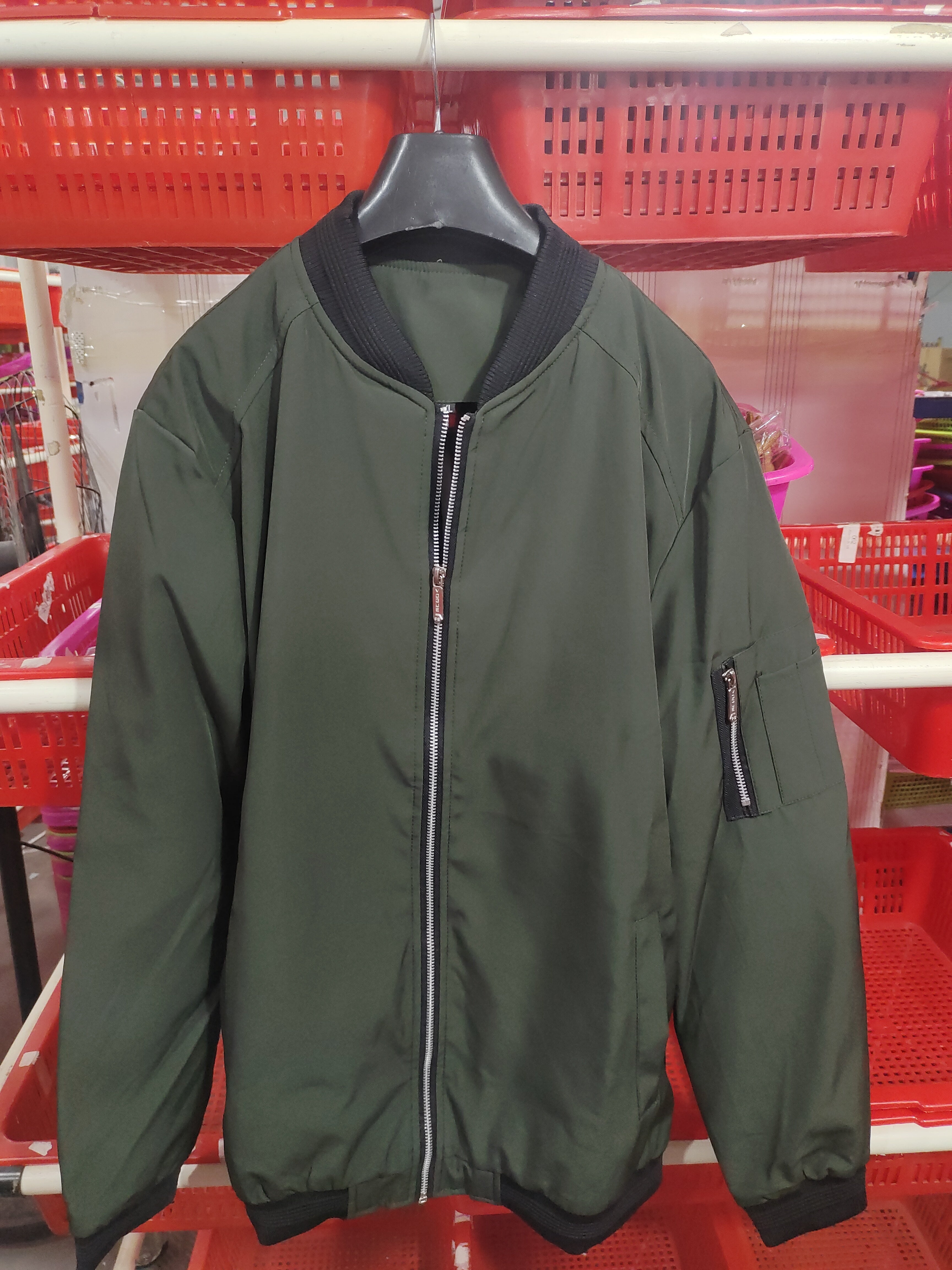 Men’s Casual Baseball Jacket – Youth Trend Stand Collar Zip-Up Coat for Street & Daily Wear