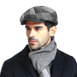 European & American Style Pattern Octagonal Cap – Winter Warm Hat | Casual, Dome Crown, Medium to Extra Large Sizes