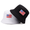 Stars & Stripes Embroidered Fisherman Bucket Hat – Sun-proof, Stylish, Acrylic Fiber, Unisex, Four Seasons Outdoor Hat