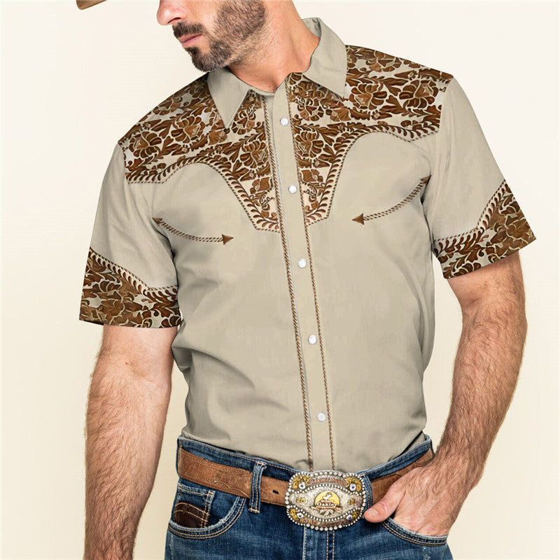 3D Personalized Printing T-Shirt for Men – Summer Loose Lapel Shirt Casual Streetwear Clothing