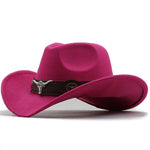 Fashion Woolen Western Denim Top Hat – Sun Protection Hat | Polyester, Stylish Outdoor Cap, Casual Streetwear, Adjustable M Size