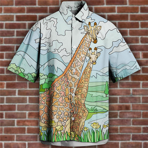 3D Personalized Printing T-Shirt for Men – Summer Loose Lapel Shirt Casual Streetwear Clothing