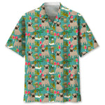 Trendy Cool Vintage Printed Shirt for Men – Slim Fit Short Sleeve Summer Fashion