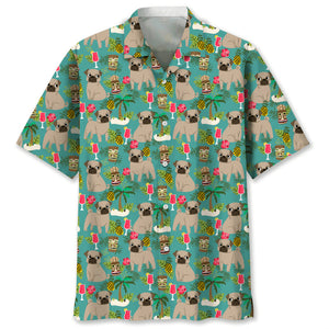 Trendy Cool Vintage Printed Shirt for Men – Slim Fit Short Sleeve Summer Fashion