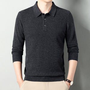 Men’s Winter Wool Lapel Long Sleeve Shirt – Thick Warm Casual Top for Cold Weather