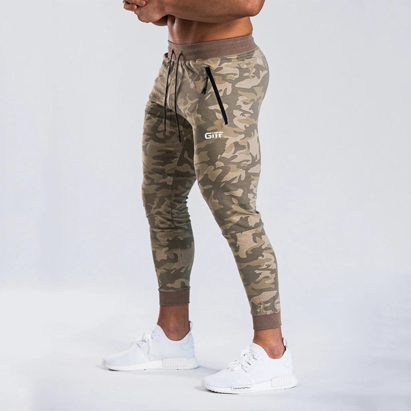 Men’s Camouflage Quick-Dry Jogging Pants – Slim Fit Bodybuilding Running Trousers for Sports & Casual Wear