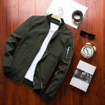Men’s Casual Baseball Jacket – Youth Trend Stand Collar Zip-Up Coat for Street & Daily Wear