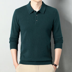 Men’s Winter Wool Lapel Long Sleeve Shirt – Thick Warm Casual Top for Cold Weather