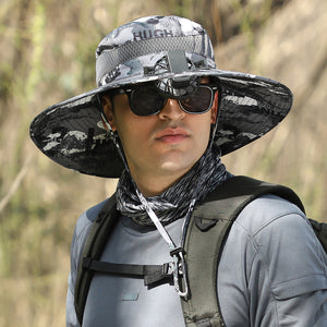 Men’s Outdoor Sun Hat – Adjustable Nylon Hiking, Climbing & Fishing Hat | Breathable, Waterproof, Windproof, Summer Sun Protection