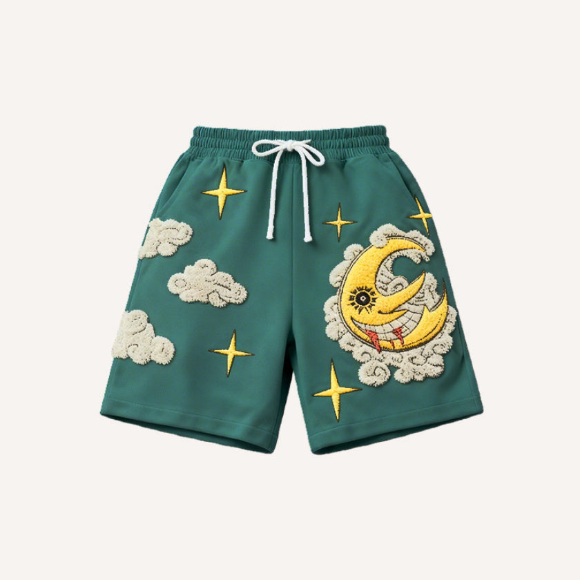 Retro Plus Size Loose Sports Shorts for Men – Comfortable Knee-Length Summer Casual Wear