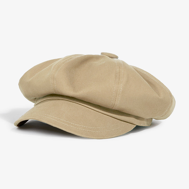 All-Matching Newsboy Painter Cap – British Retro Cotton Octagonal Hat for Men & Women | Warm, Windproof, Sun Protection