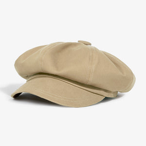 All-Matching Newsboy Painter Cap – British Retro Cotton Octagonal Hat for Men & Women | Warm, Windproof, Sun Protection