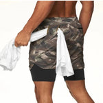 Men’s 2-in-1 Running Shorts – Quick-Dry Double-Layer Gym, Fitness, Jogging & Workout Pants