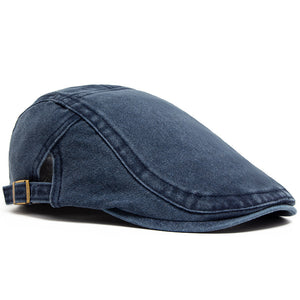 Retro Washed Denim Cowboy Beret – Fashion Casual Baseball Cap | Adjustable Cotton, Sun Protection, Summer Spring Autumn Hat