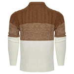 Men's Color Block Cable Knit Sweater – Long Sleeve Pullover for Casual, Outdoor, and Daily Wear