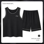 Men’s Cotton Sleeveless Pajamas – Sweat-Absorbent, Breathable Pullover | Casual Summer Homewear