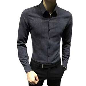 Men's Autumn & Winter Long Sleeve Shirt – Casual Loose Fit Daily Wear for Teenagers