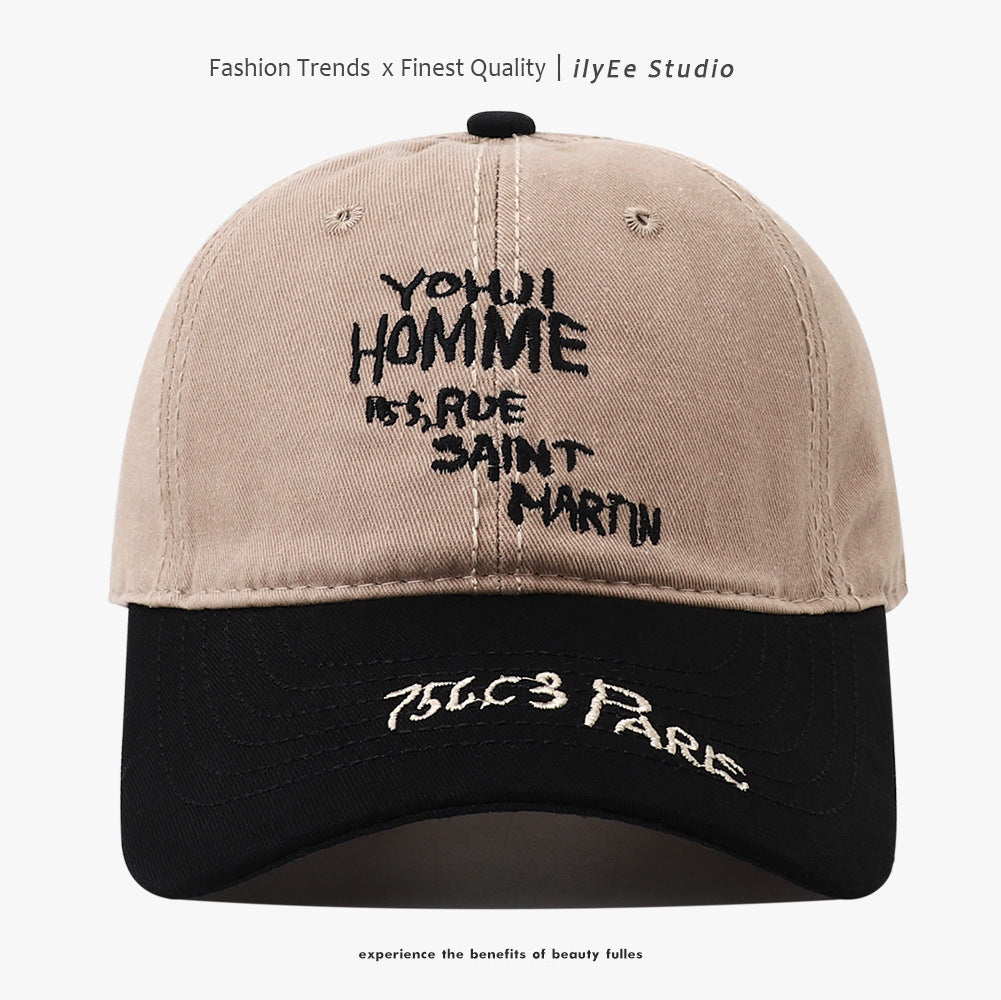 Big Head Circumference Baseball Cap – Fashion Patchwork Cotton Hat for Men | Adjustable Dome Sun Cap