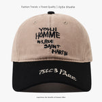 Big Head Circumference Baseball Cap – Fashion Patchwork Cotton Hat for Men | Adjustable Dome Sun Cap