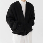 Men's Zip-Up Knitted Cardigan – Funnel Neck Sweater with Pockets, Soft, Comfortable, All-Season Long Sleeve Coat