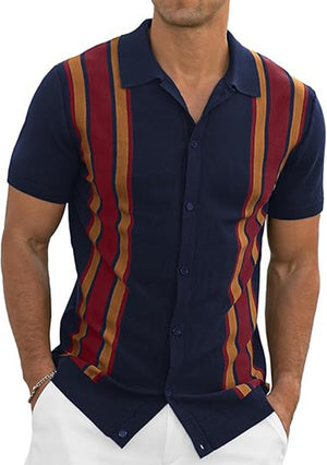 Men’s High-Grade Short-Sleeve Shirt – Summer Casual Cardigan Style Lightweight Top