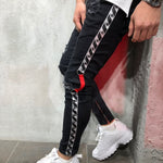 Men’s Casual Fashion Jeans – Retro Pencil Pants, Low Waist Cotton-Polyester Blend