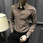Men's Autumn & Winter Long Sleeve Shirt – Casual Loose Fit Daily Wear for Teenagers