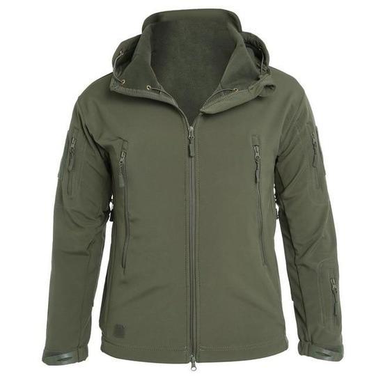 Soft Shell Jacket Men Windproof Hooded | Tactical Outdoor Performance Coat | Water-Resistant Multi-Pocket Design