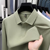 Mercerized Cotton Long-Sleeved Polo Shirt for Men – Breathable Casual Dad Style Top for Spring & Autumn