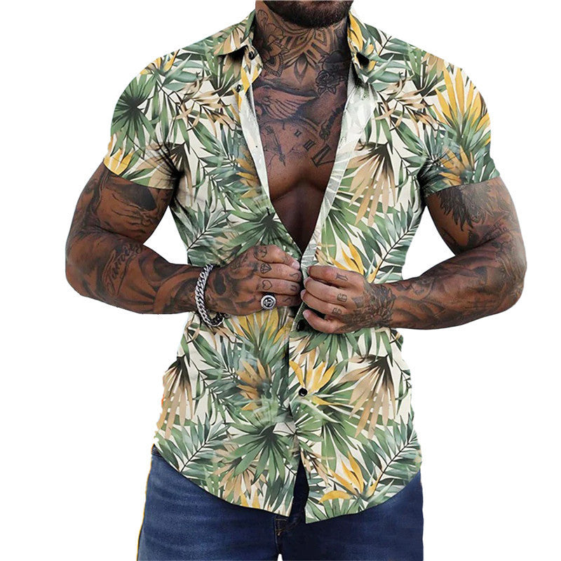 3D Personalized Printing T-Shirt for Men – Summer Loose Lapel Shirt Casual Streetwear Clothing