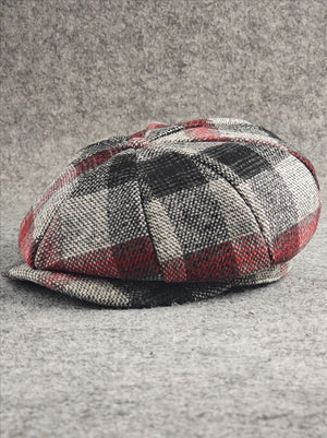 European & American Style Pattern Octagonal Cap – Winter Warm Hat | Casual, Dome Crown, Medium to Extra Large Sizes