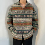 Loose Japanese-Style Retro Ethnic Long Sleeve Shirt – Autumn & Winter Cardigan for Youth Couples