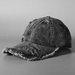 Washed Denim Burr Baseball Cap – Vintage Cotton Sun Hat for Men & Women | Casual Windproof Dome Cap