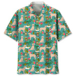 Trendy Cool Vintage Printed Shirt for Men – Slim Fit Short Sleeve Summer Fashion