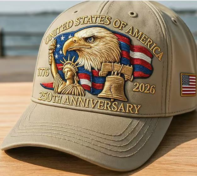 Embroidered American Eagle Head 250 Weeks Old Baseball Cap – Cotton Adjustable Dome Hat for Men & Women